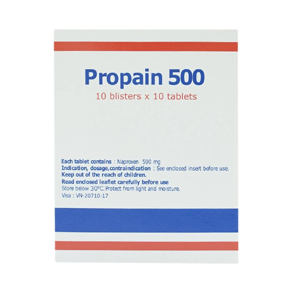 Hình ảnh Thuốc Propain 500 Remedica điều trị viêm khớp dạng thấp (10 vỉ x 10 viên)