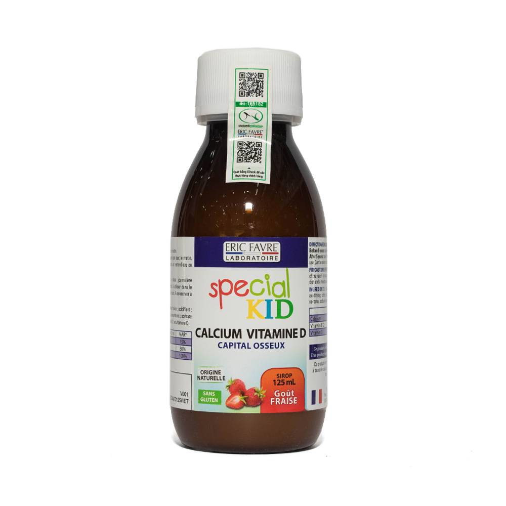 Siro Special Kid Calcium Vitamine D bổ sung Calci và Vitamin D giúp xương, răng chắc khỏe (125ml)