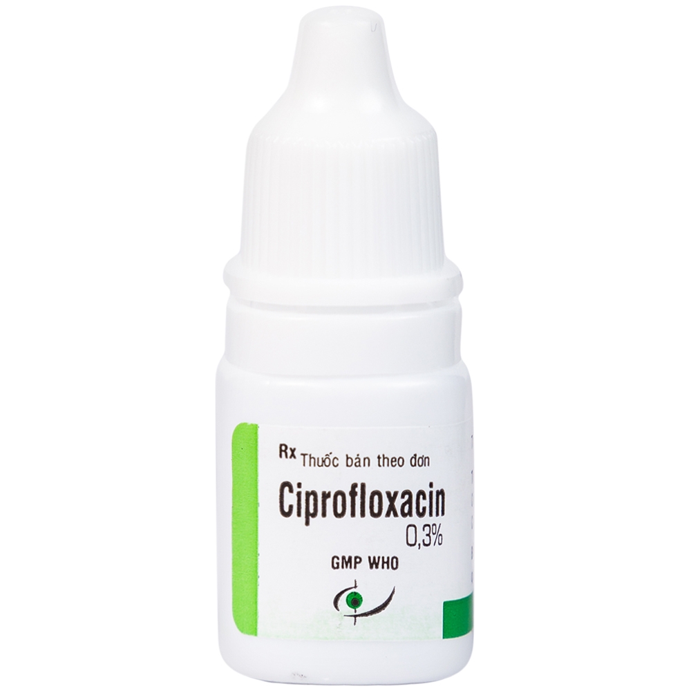 Hình ảnh Thuốc nhỏ mắt, nhỏ tai Ciprofloxacin 0.3% Bidiphar điều trị các nhiễm khuẩn (5ml)