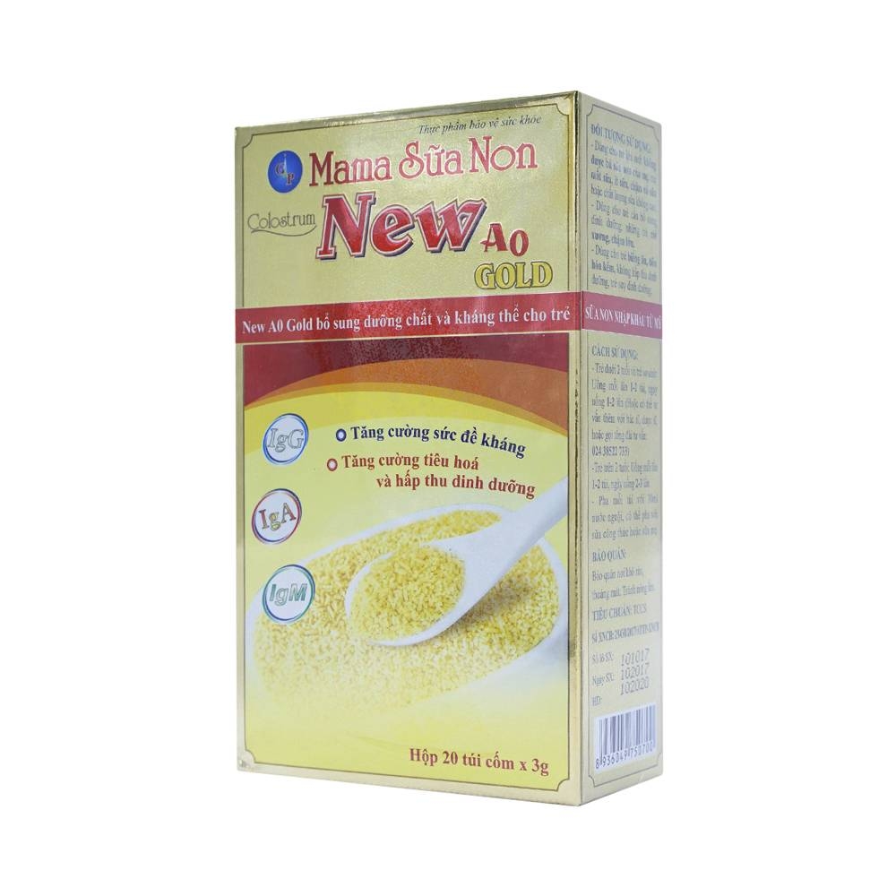Hình ảnh Sữa bột Mama Sữa Non Colostrum New A0 Gold nâng cao sức đề kháng, giúp trẻ phát triển khỏe mạnh (20 gói x 6g)
