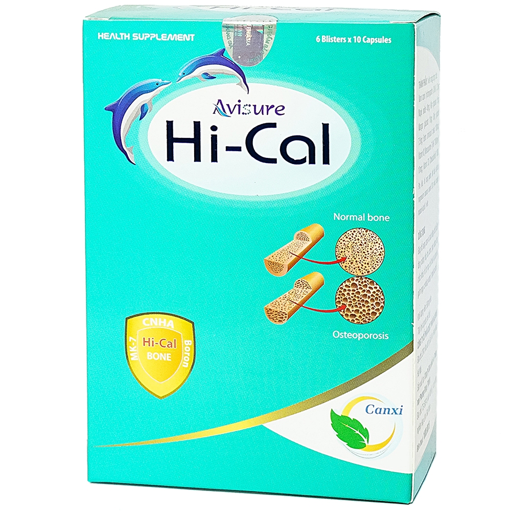 Viên uống Avisure Hi-Cal Trường Thọ Pharma bổ canxi và các dưỡng chất (60 viên)