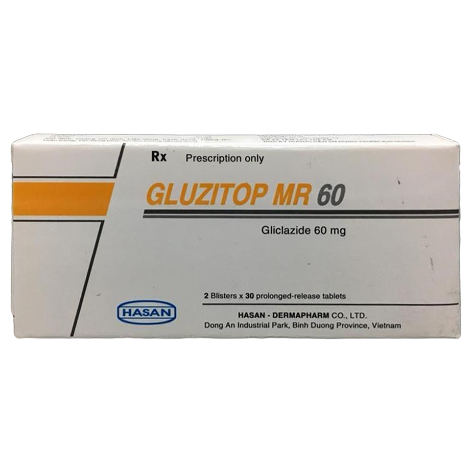 Hình ảnh Thuốc Gluzitop MR 60 Hasan điều trị đái tháo đường típ 2 (2 vỉ x 30 viên)