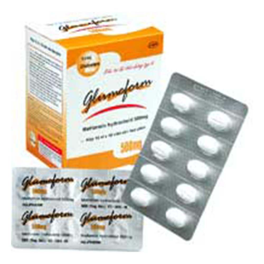 Hình ảnh Thuốc Glumeform 500 DHG điều trị bệnh đái tháo đường típ 2 (10 vỉ x 10 viên)