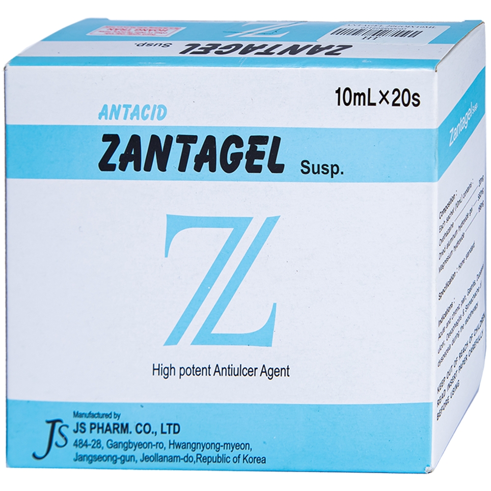 Hình ảnh Hỗn dịch Zantagel Susp JS Pharm điều trị đau cấp tính và mãn tính, viêm dạ dày (20 gói x 10ml)