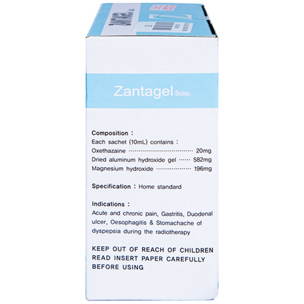 Hình ảnh Hỗn dịch Zantagel Susp JS Pharm điều trị đau cấp tính và mãn tính, viêm dạ dày (20 gói x 10ml)