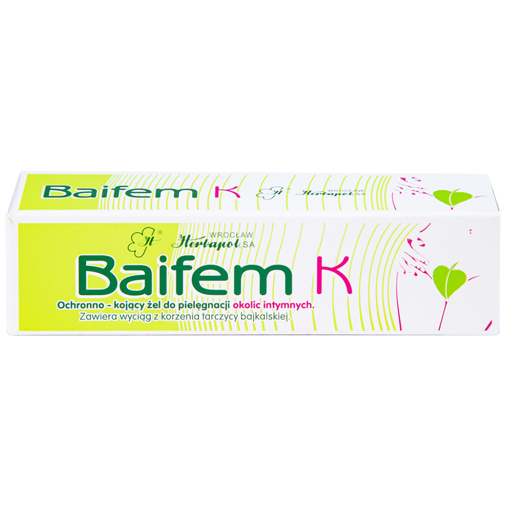 Hình ảnh Gel thảo dược Baifem K Herbapol làm dịu nhẹ, giảm cảm giác khó chịu do ngứa, kích ứng, mẩn đỏ da (15g)