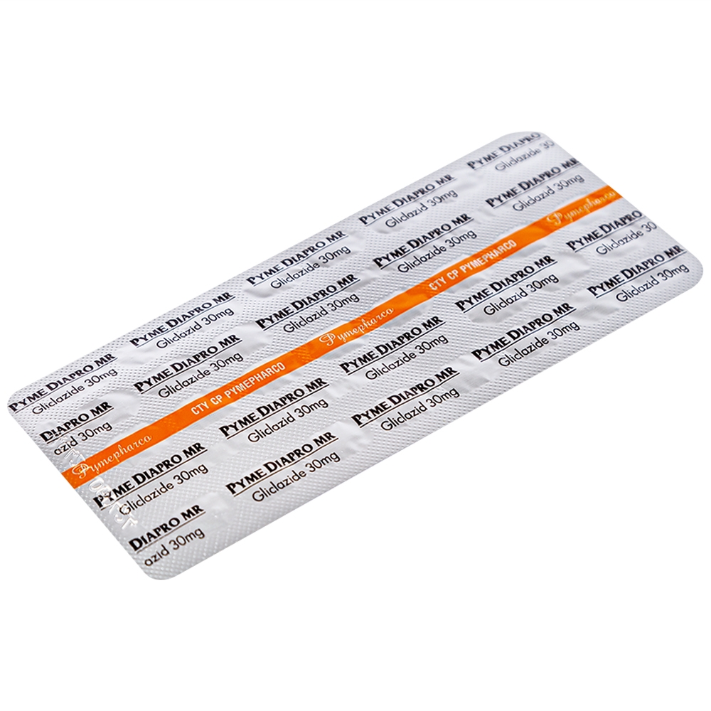 Hình ảnh Thuốc Pyme Diapro MR 30mg Pymepharco điều trị bệnh đái tháo đường típ 2 (2 vỉ x 30 viên) 
