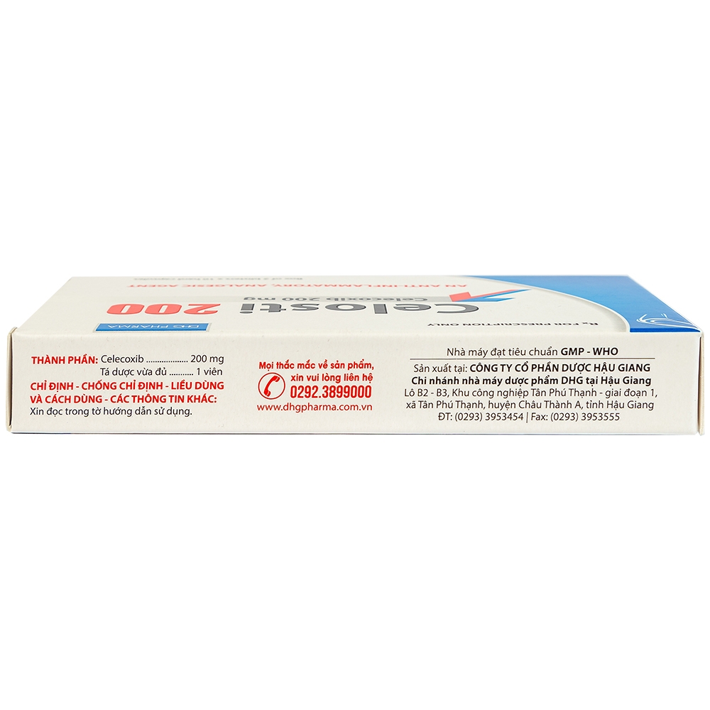 Hình ảnh Thuốc Celosti 200 DHG điều trị thoái hóa khớp, viêm khớp dạng thấp (2 vỉ x 10 viên)