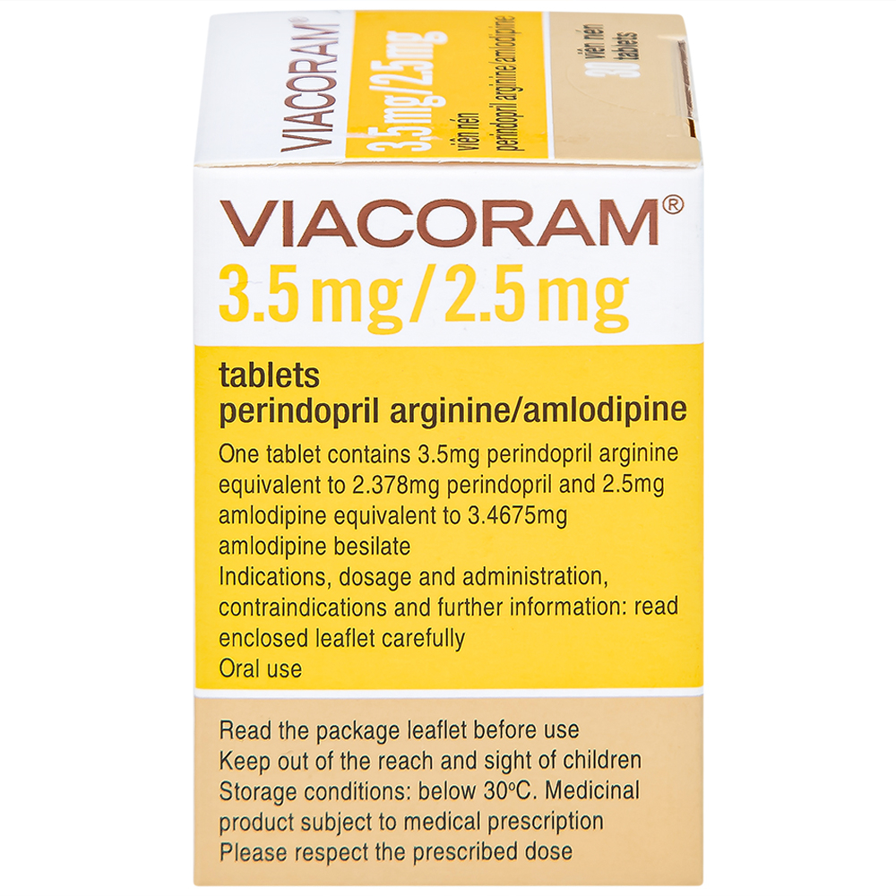 Hình ảnh Thuốc Viacoram 3.5mg/2.5mg Servier điều trị tăng huyết áp vô căn (30 viên)