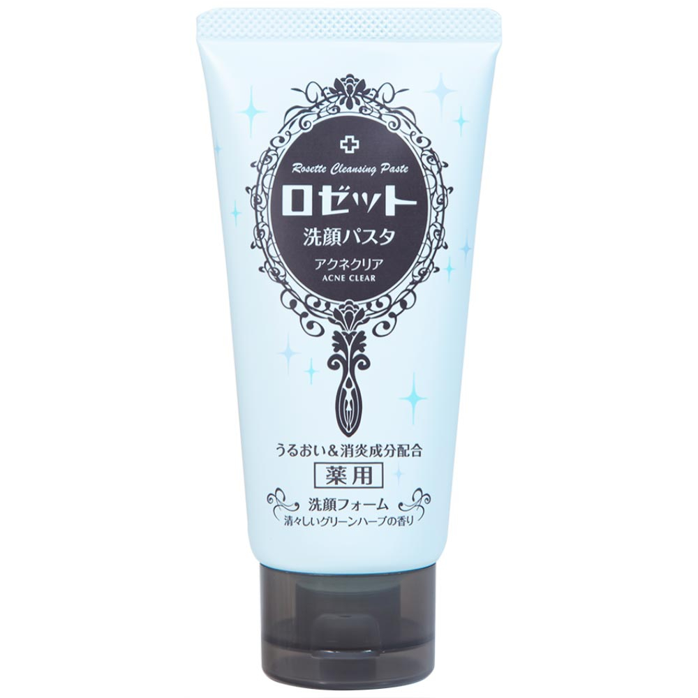 Hình ảnh Sữa rửa mặt làm giảm mụn Rosette Face Wash Pasta Acne Clear sạch bụi bẩn và tế bào chết trên da (120g)