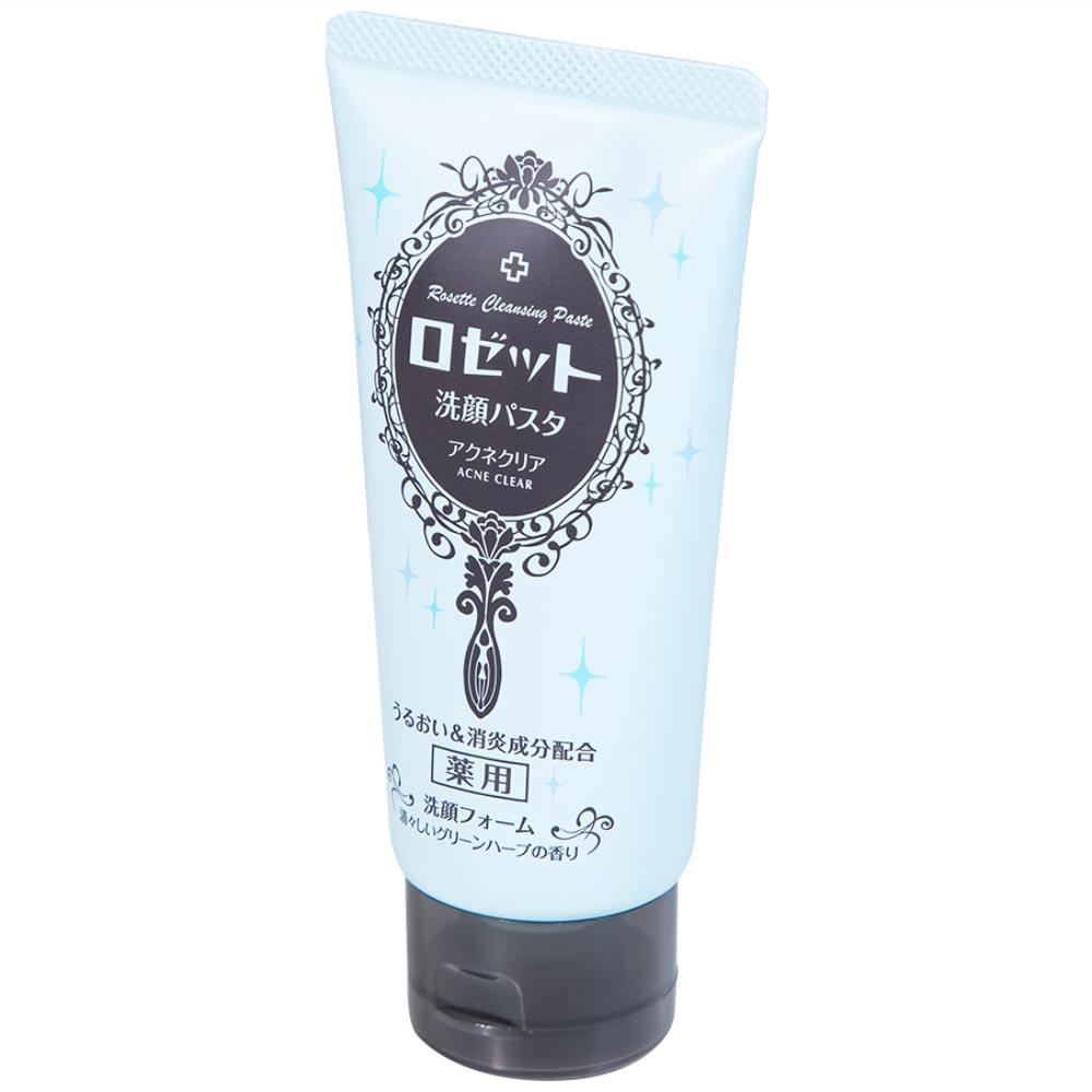Hình ảnh Sữa rửa mặt làm giảm mụn Rosette Face Wash Pasta Acne Clear sạch bụi bẩn và tế bào chết trên da (120g)