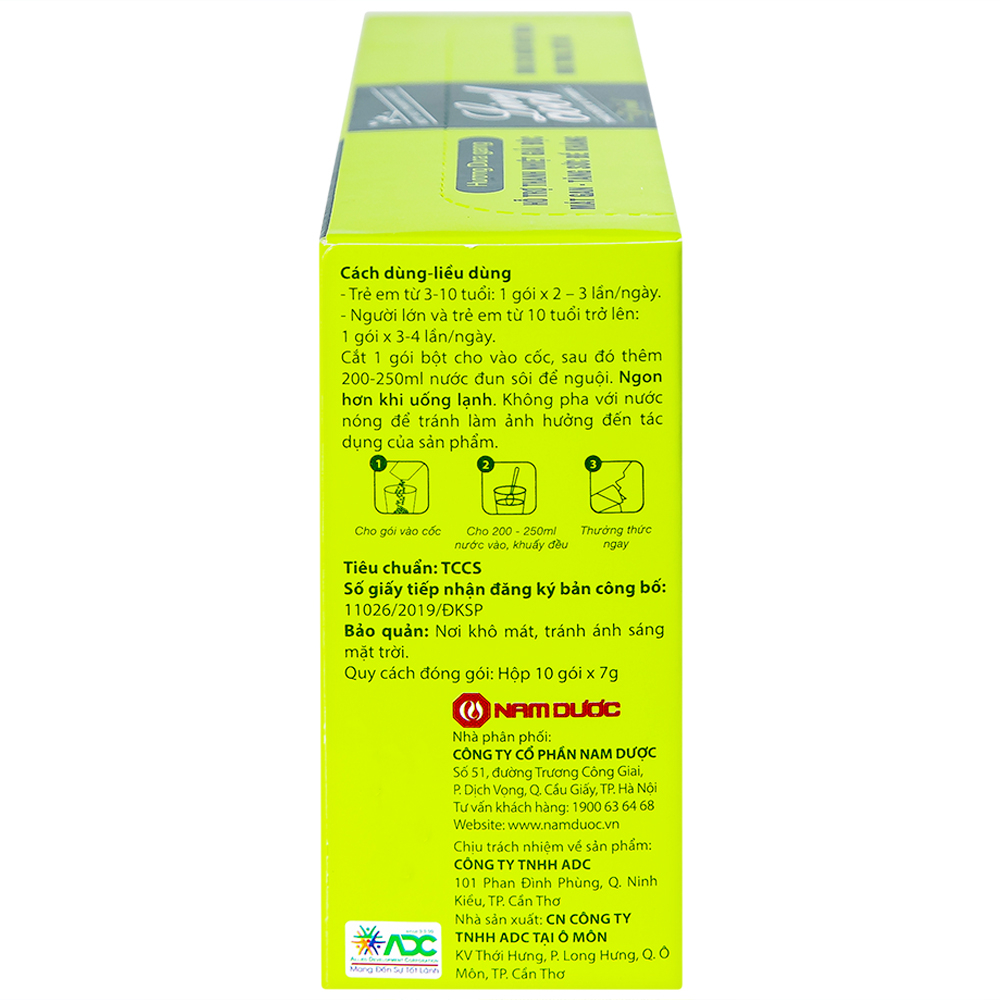 Hình ảnh Bột sủi Thanh Nhiệt Livecool Nam Dược hương dưa gang hỗ trợ giải độc, mát gan (10 gói x 7g)