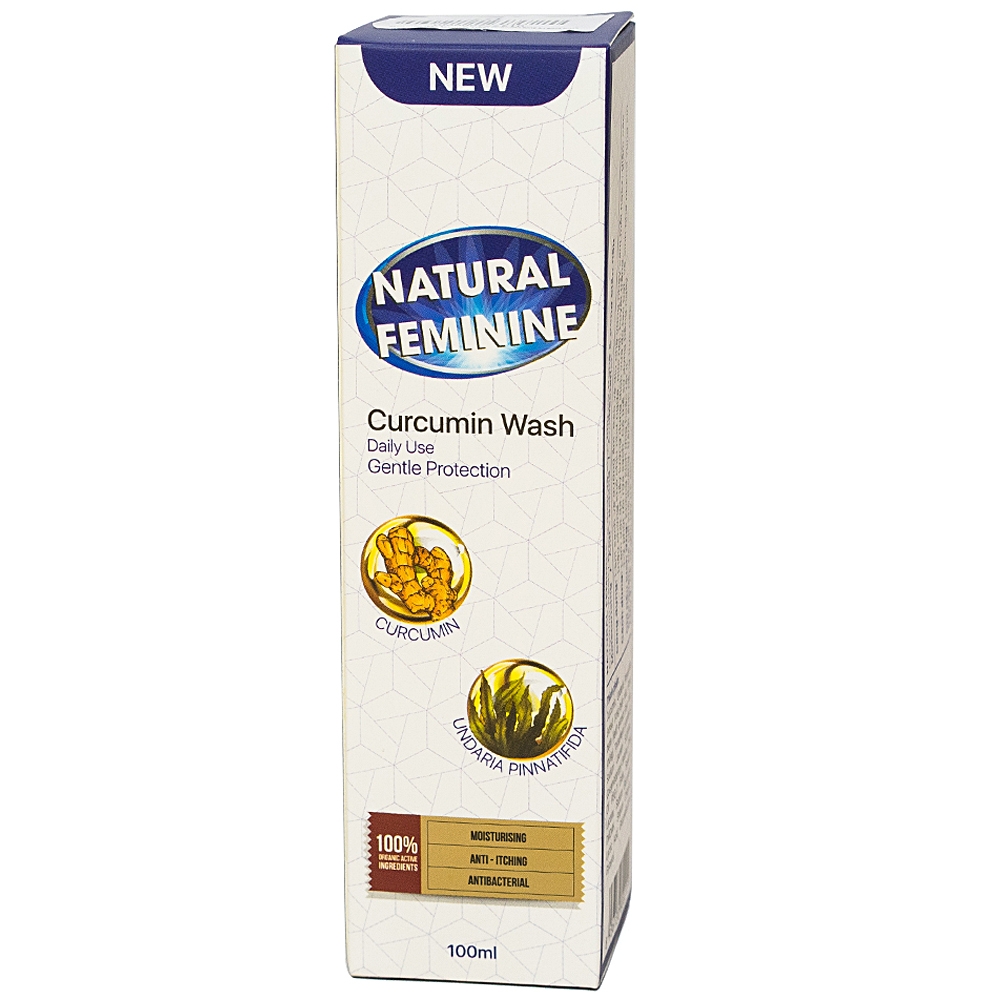 Hình ảnh Dung dịch vệ sinh phụ nữ Natural Feminine Curcumin Wash 100ml làm sạch, dưỡng ẩm da nhạy cảm