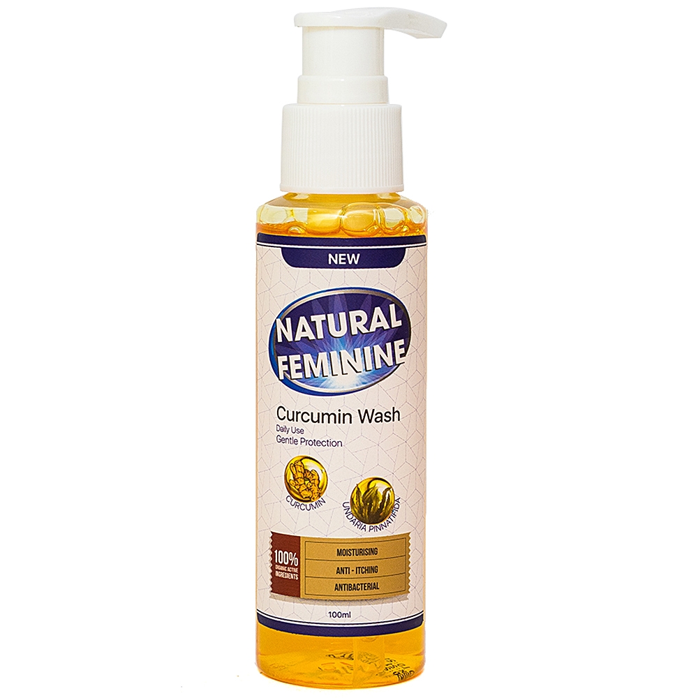 Hình ảnh Dung dịch vệ sinh phụ nữ Natural Feminine Curcumin Wash 100ml làm sạch, dưỡng ẩm da nhạy cảm
