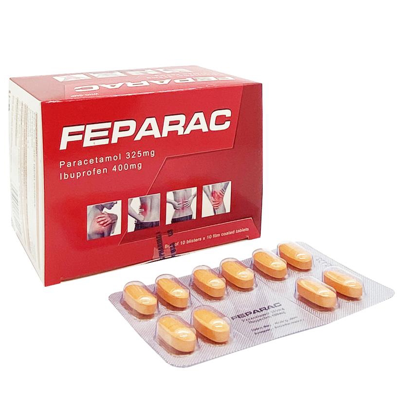 Hình ảnh Thuốc Feparac USP giảm đau và kháng viêm (10 vỉ x 10 viên)