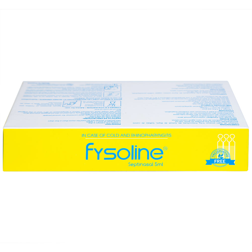 Hình ảnh Dung dịch nước muối Fysoline 5ml không chất bảo quản kháng khuẩn (20 ống)