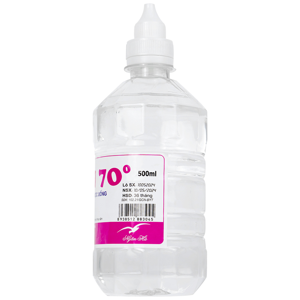 Hình ảnh Cồn 70 độ Ngân Hà hỗ trợ sát trùng vết thương (500ml)