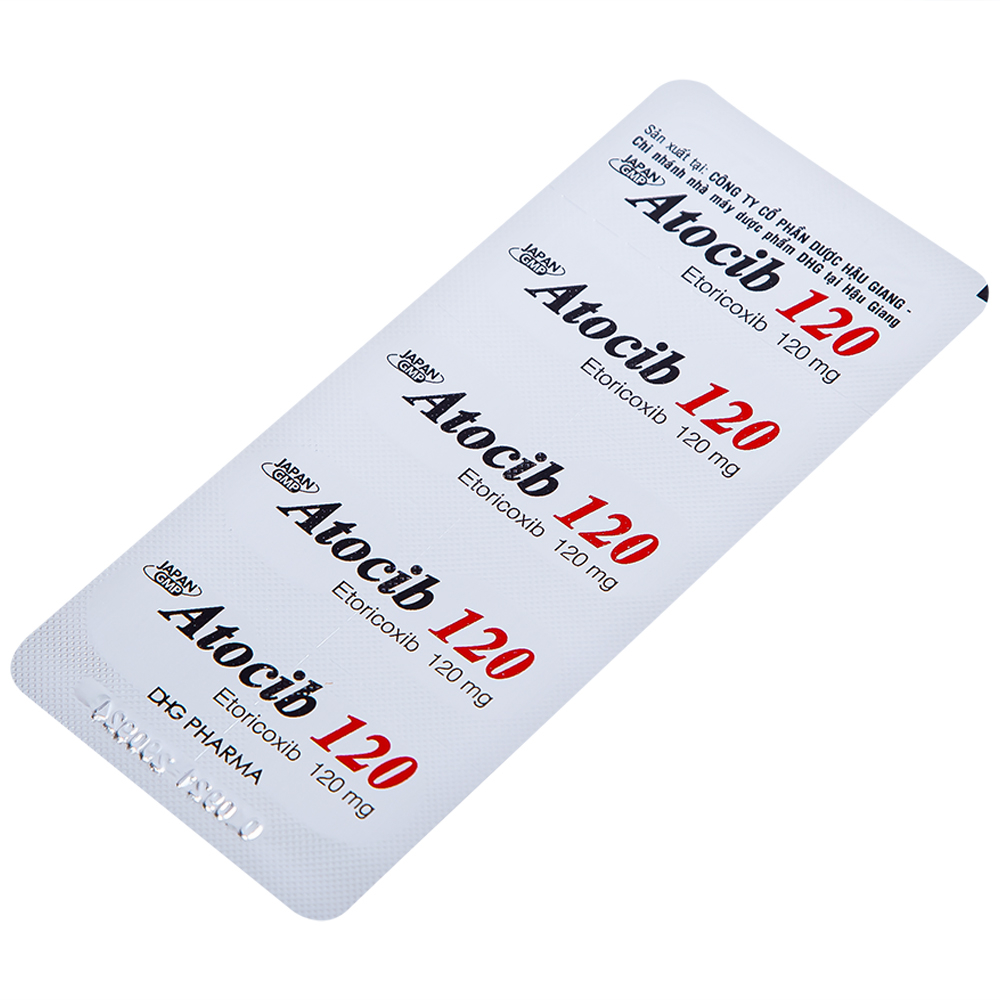 Hình ảnh Thuốc Atocib 120mg DHG điều trị thoái hóa khớp, viêm khớp dạng thấp (3 vỉ x 10 viên)