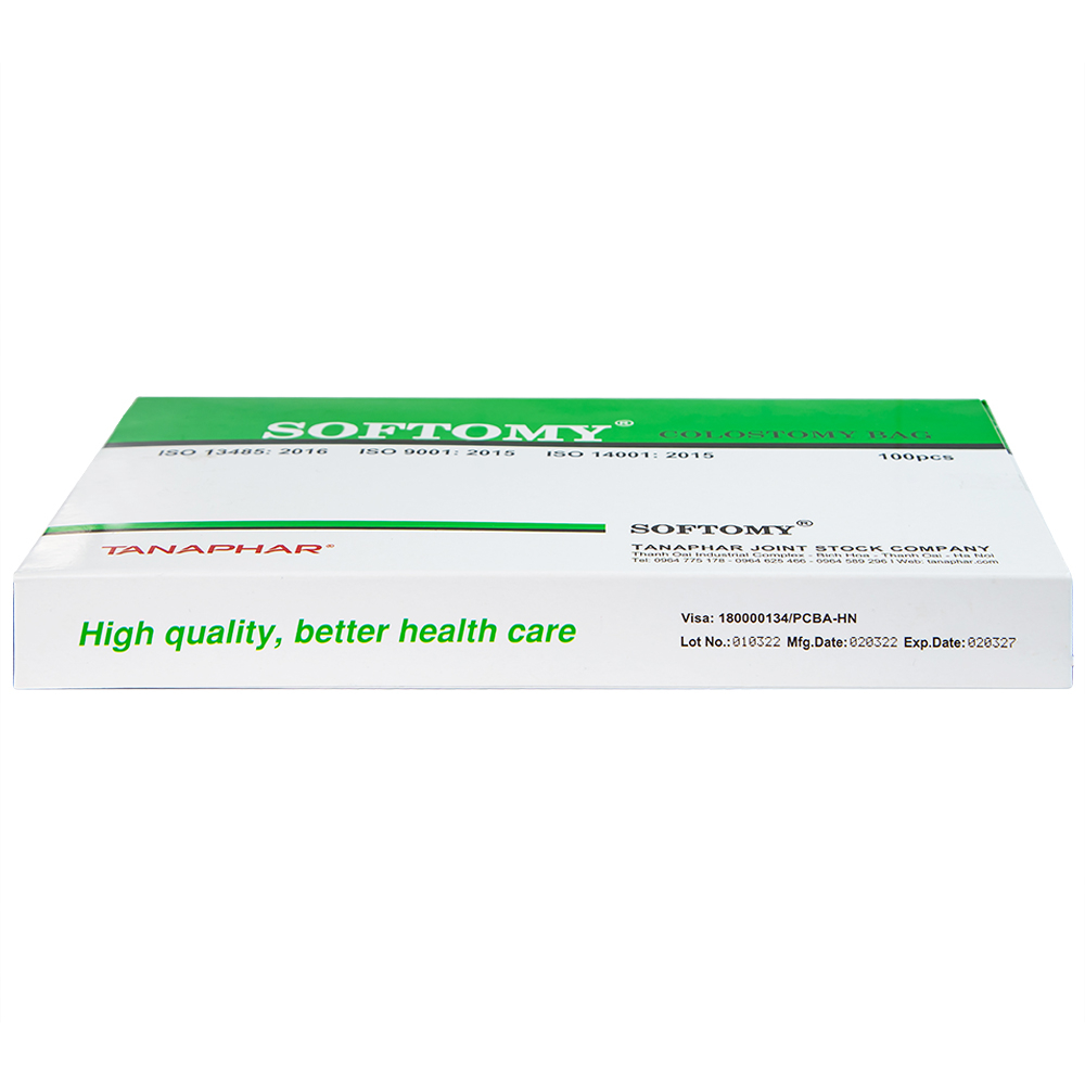 Hình ảnh Túi hậu môn nhân tạo Softomy Tanaphar hỗ trợ cho việc bài tiết ở những người bệnh về hệ bài tiết (100 cái)