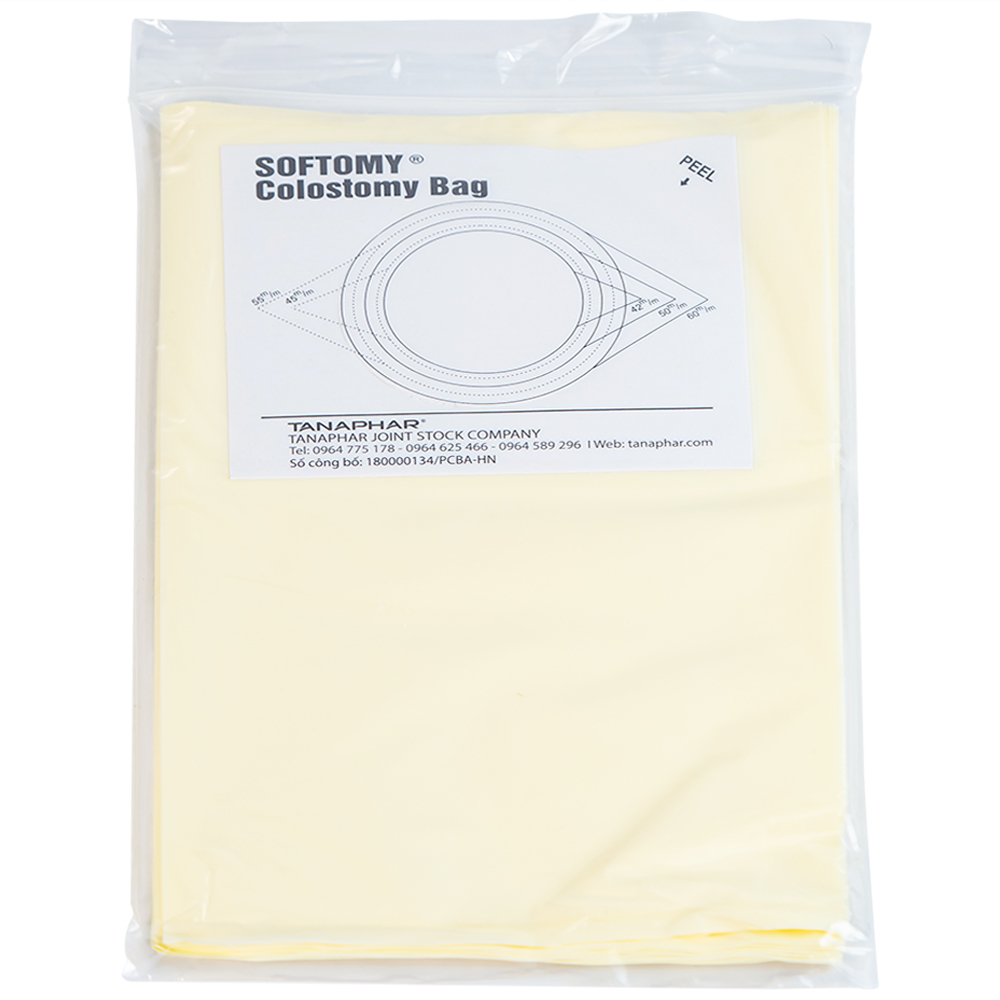 Hình ảnh Túi hậu môn nhân tạo Softomy Tanaphar hỗ trợ cho việc bài tiết ở những người bệnh về hệ bài tiết (100 cái)