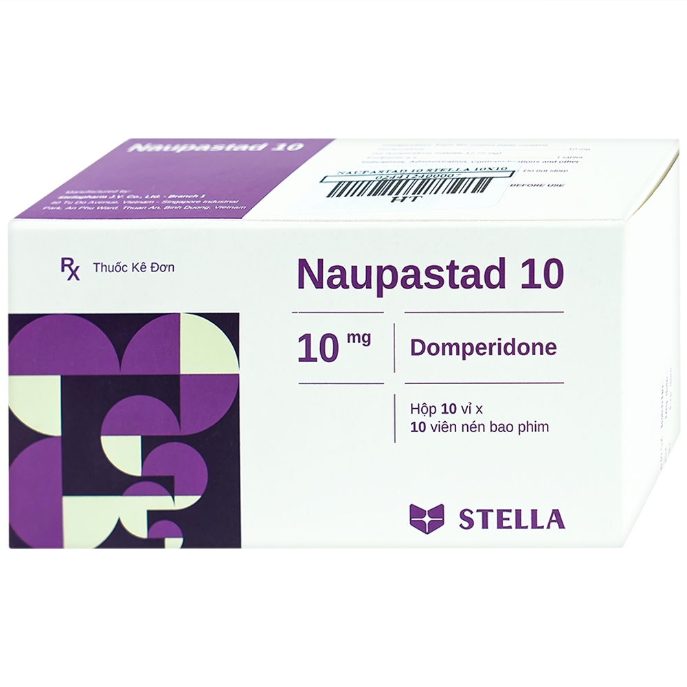 Hình ảnh Viên nén Naupastad 10 Stella điều trị triệu chứng nôn và buồn nôn (10 vỉ x 10 viên)