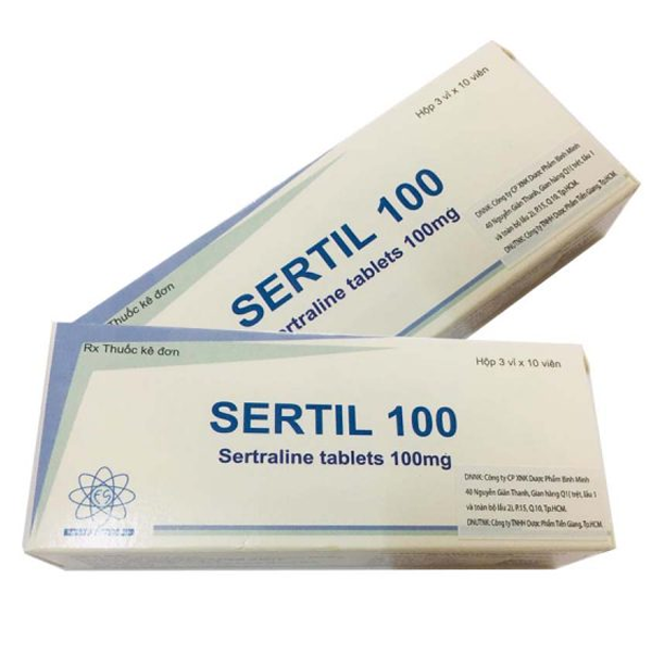 Hình ảnh Thuốc Sertil 100 Kwality Pharmaceutical điều trị bệnh trầm cảm, hội chứng hoảng sợ (3 vỉ x 10 viên)