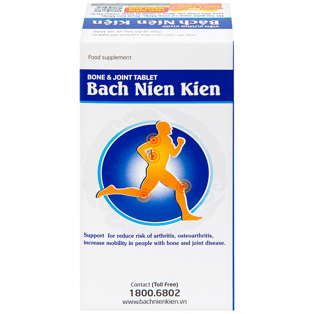 Hình ảnh Viên xương khớp Bách Niên Kiện FOBIC hỗ trợ giảm nguy cơ viêm khớp, thoái hóa khớp (80 viên)