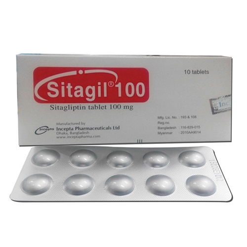 Hình ảnh Thuốc Sitagil 100 Incepta điều trị đái tháo đường típ 2 (3 vỉ x 10 viên)