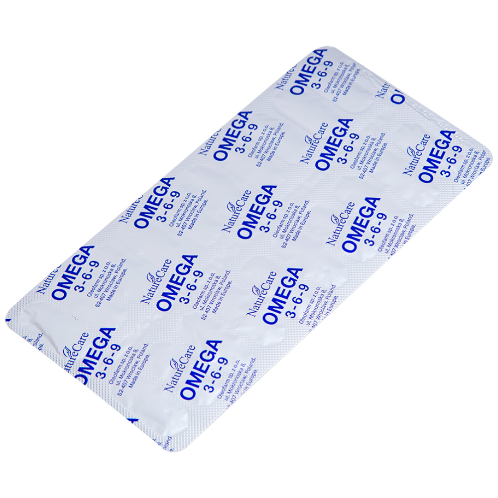 Hình ảnh Viên uống Omega 3-6-9 NatureCare giảm nguy cơ xơ vữa động mạch, bảo vệ sức khỏe tim mạch (3 vỉ x 20 viên)