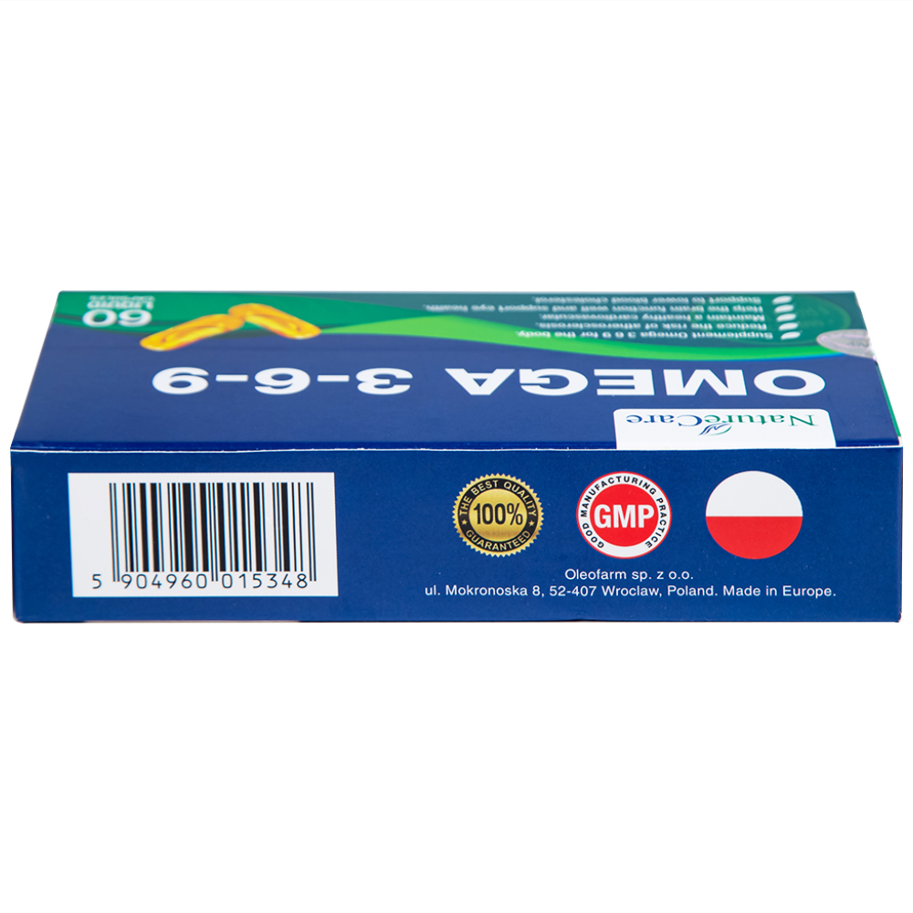 Hình ảnh Viên uống Omega 3-6-9 NatureCare giảm nguy cơ xơ vữa động mạch, bảo vệ sức khỏe tim mạch (3 vỉ x 20 viên)