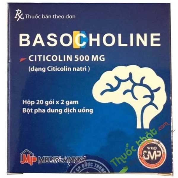 Hình ảnh Bột Basocholine 500mg Mediplantex điều trị các rối loạn trí nhớ và hành vi (20 gói x 2g)