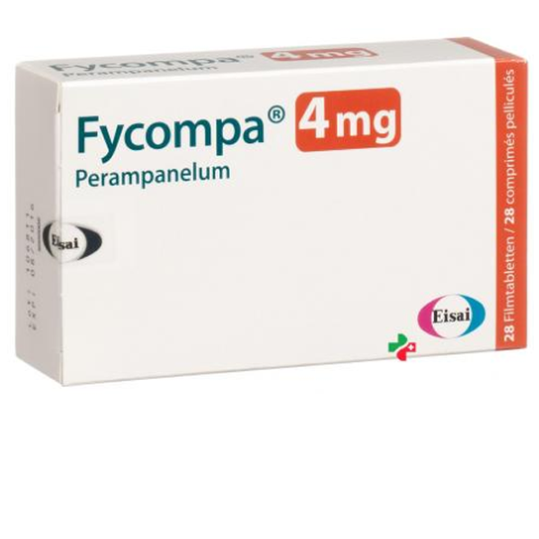 Hình ảnh Thuốc Fycompa 4mg Eisai điều trị bổ trợ cơn động kinh  (2 vỉ x 14 viên)
