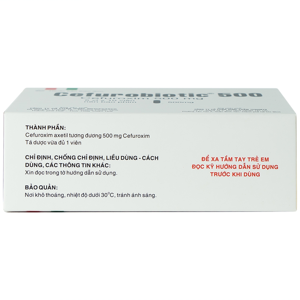 Hình ảnh Thuốc Cefurobiotic 500mg Tenamyd điều trị nhiễm khuẩn (5 vỉ x 10 viên)
