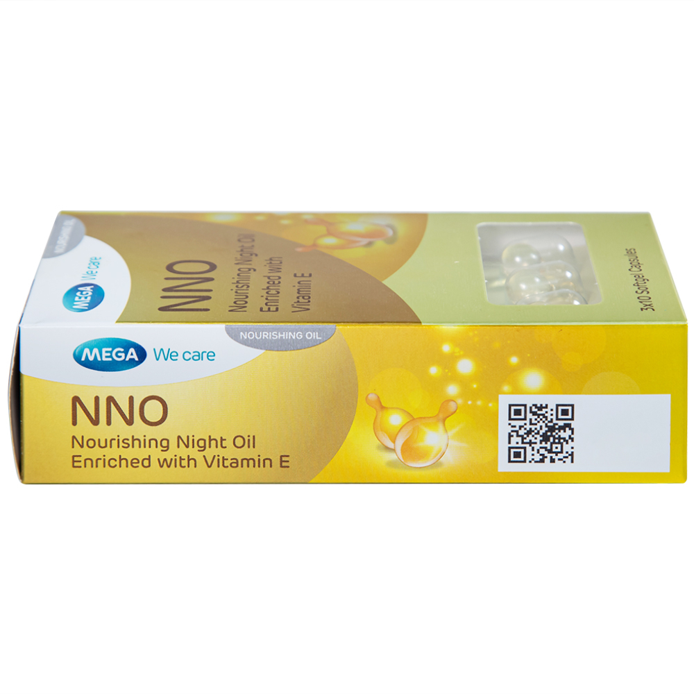 Hình ảnh Dầu dưỡng da ban đêm NNO Nourishing Night Oil MEGA We care giữ ẩm, ngừa vết nhăn, đốm nâu (3 vỉ x 10 viên)