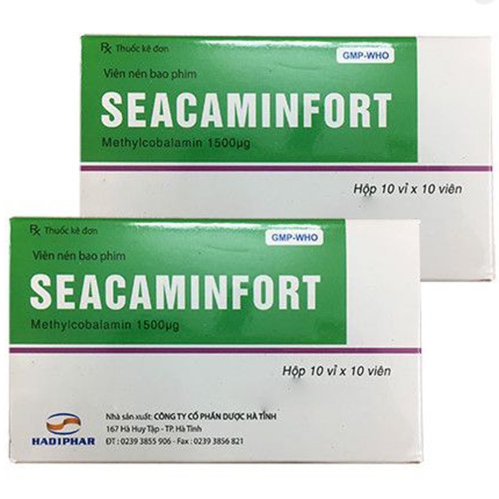 Hình ảnh Thuốc Seacaminfort Hadiphar điều trị các bệnh lý thần kinh ngoại biên (10 vỉ x 10 viên)