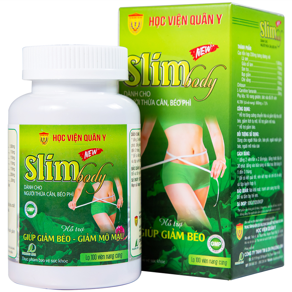 Viên uống Slim Body hỗ trợ tăng cường chuyển hóa và giảm hấp thu chất béo (100 viên)