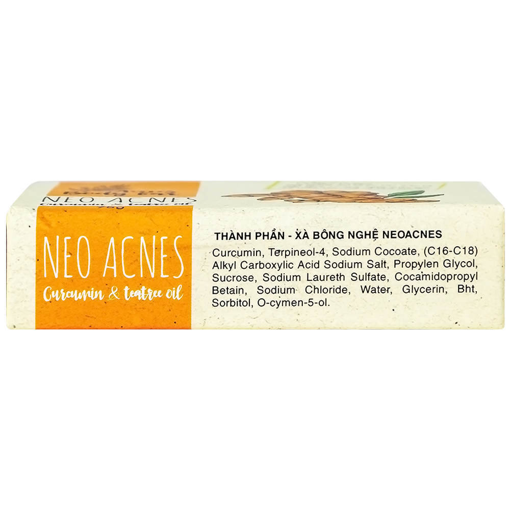 Hình ảnh Xà phòng Acnes Body Bar Neo Acnes Curcumin And Teatree Oil làm sạch bụi bẩn, dầu nhờn trên da (75g)