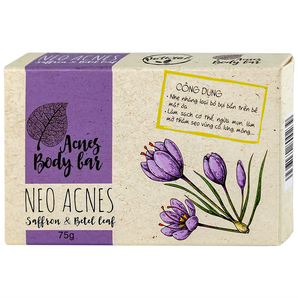 Hình ảnh Xà phòng Acnes Body Bar Saffron And Betel Leaf làm sạch da, ngừa mụn, mờ thâm (75g)