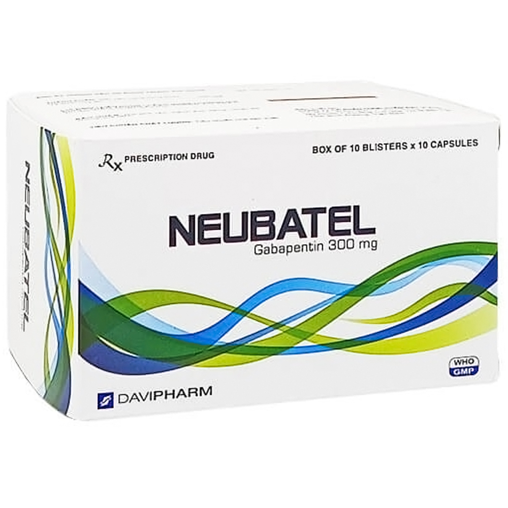 Hình ảnh Viên nang cứng Neubatel 300mg DaViPharm điều trị động kinh cục bộ (10 vỉ x 10 viên)