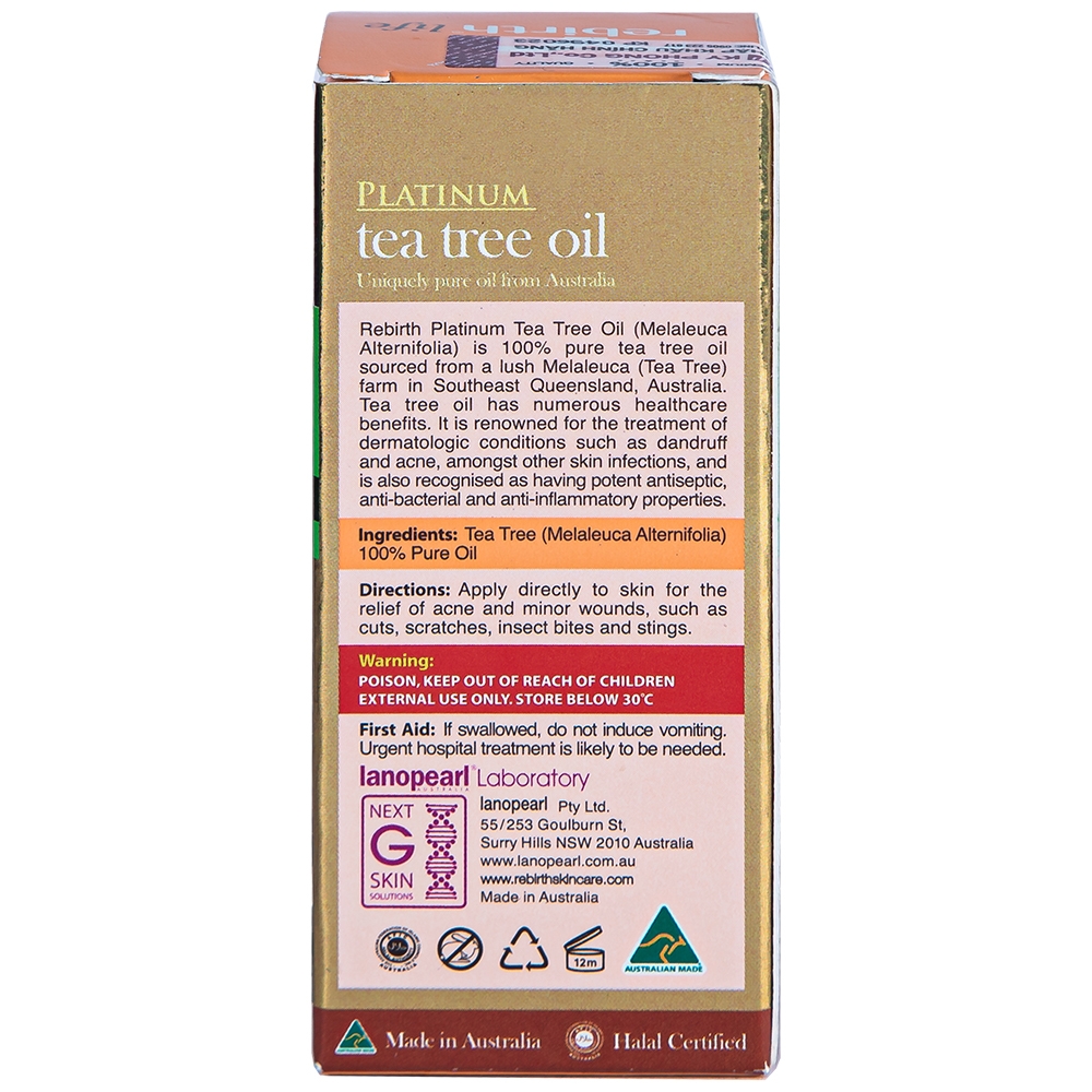 Hình ảnh Tinh dầu tràm trà Rebirth Life Platinum Tea Tree Oil dưỡng da, giảm mụn (10ml)