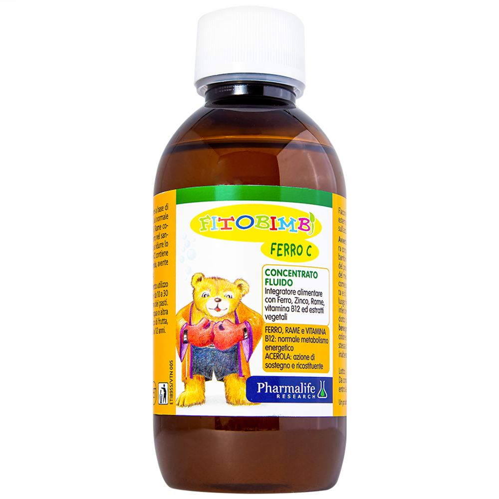 Hình ảnh Siro Fitobimbi Ferro C Concentrato Fluido bổ sung sắt, kẽm, vitamin C cho cơ thể (200ml)