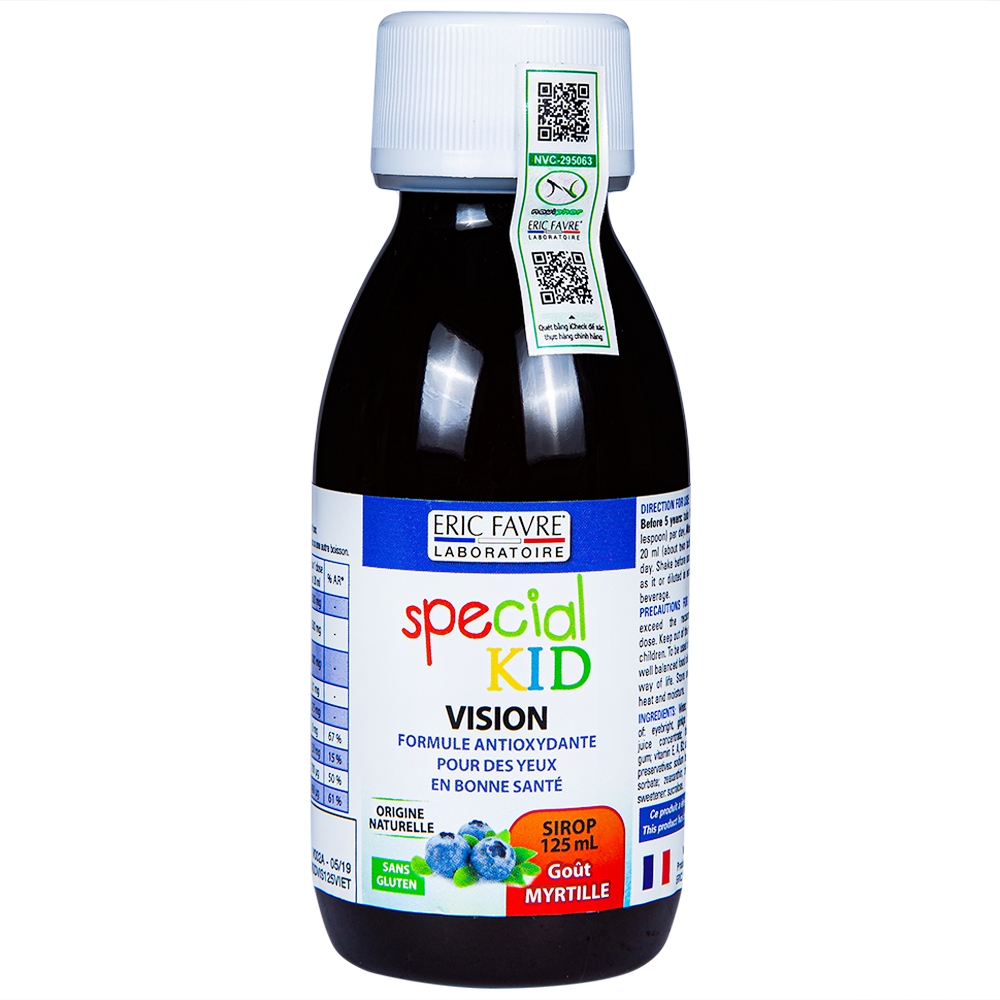 Hình ảnh Siro Special Kid Vision Eric Favre bổ sung các dưỡng chất cần thiết, có ích cho thị giác (125ml)