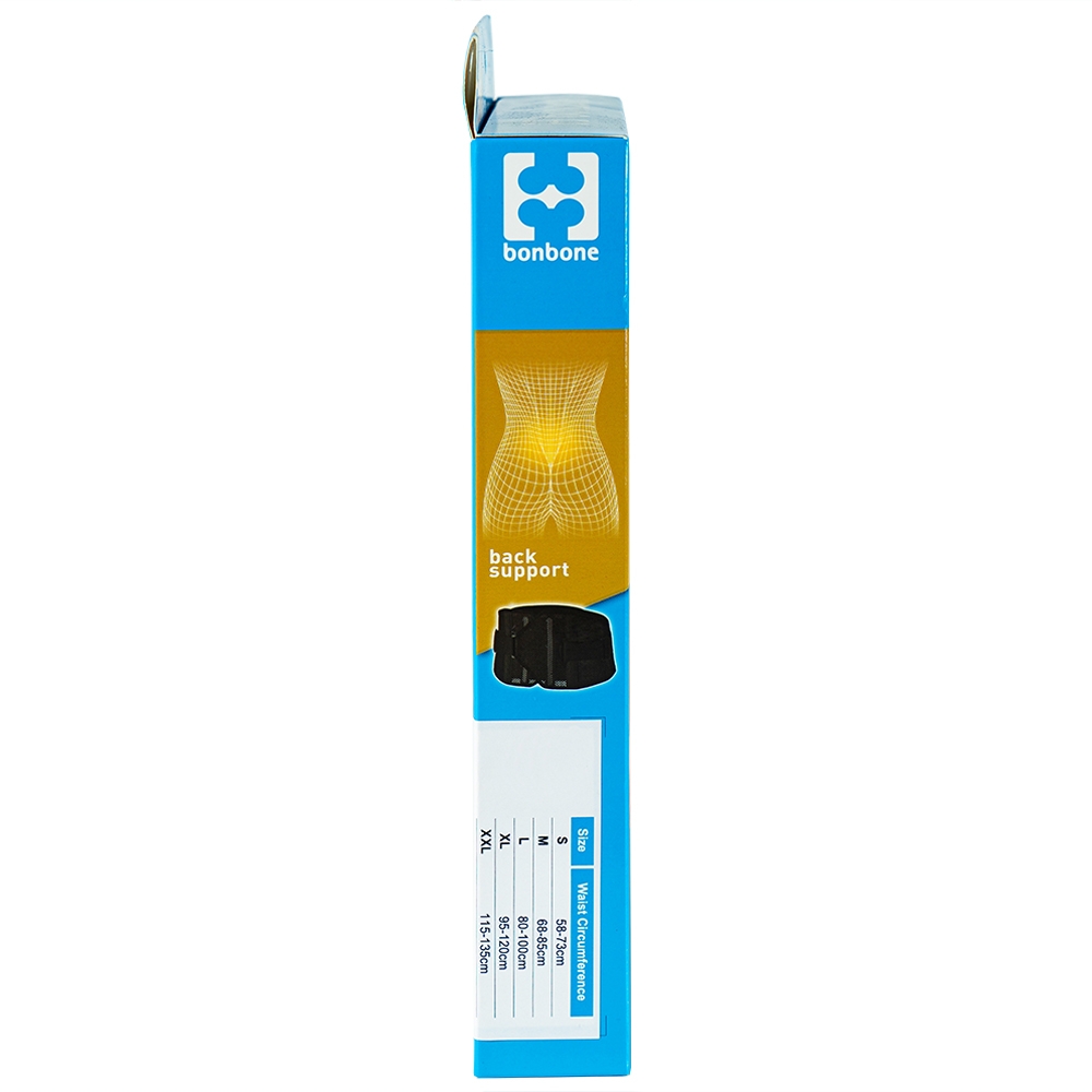 Hình ảnh Đai lưng hỗ trợ cột sống size M (68-85cm) Bonbone Pro Hard Slim màu đen hỗ trợ điều trị đau thắt lưng