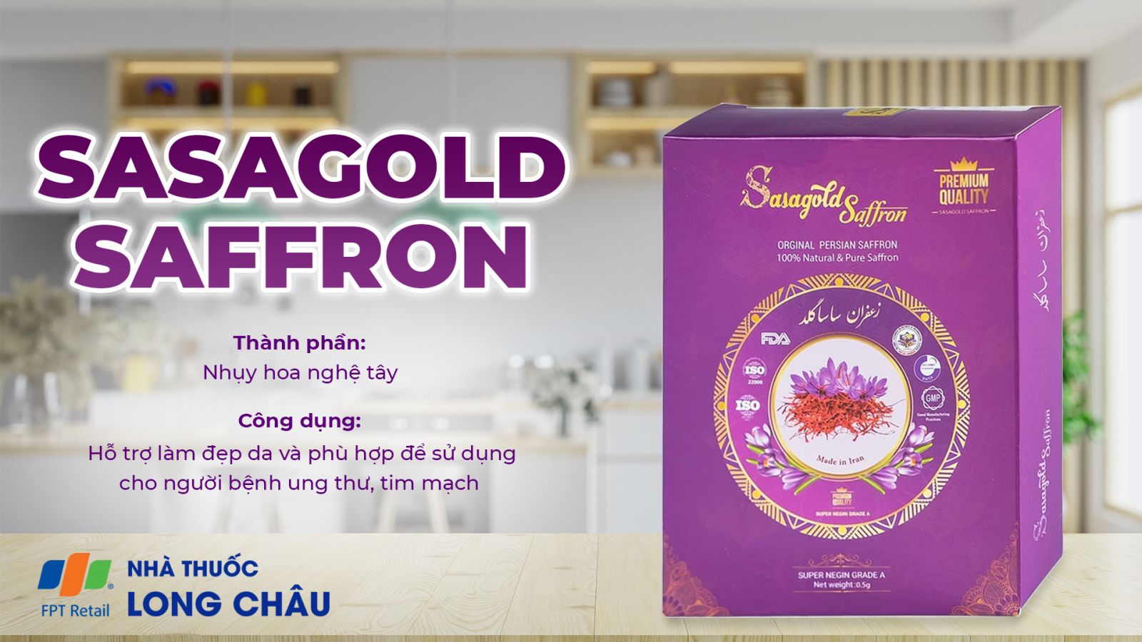 Nhụy hoa nghệ tây Sasagold Saffron 0.5g 1
