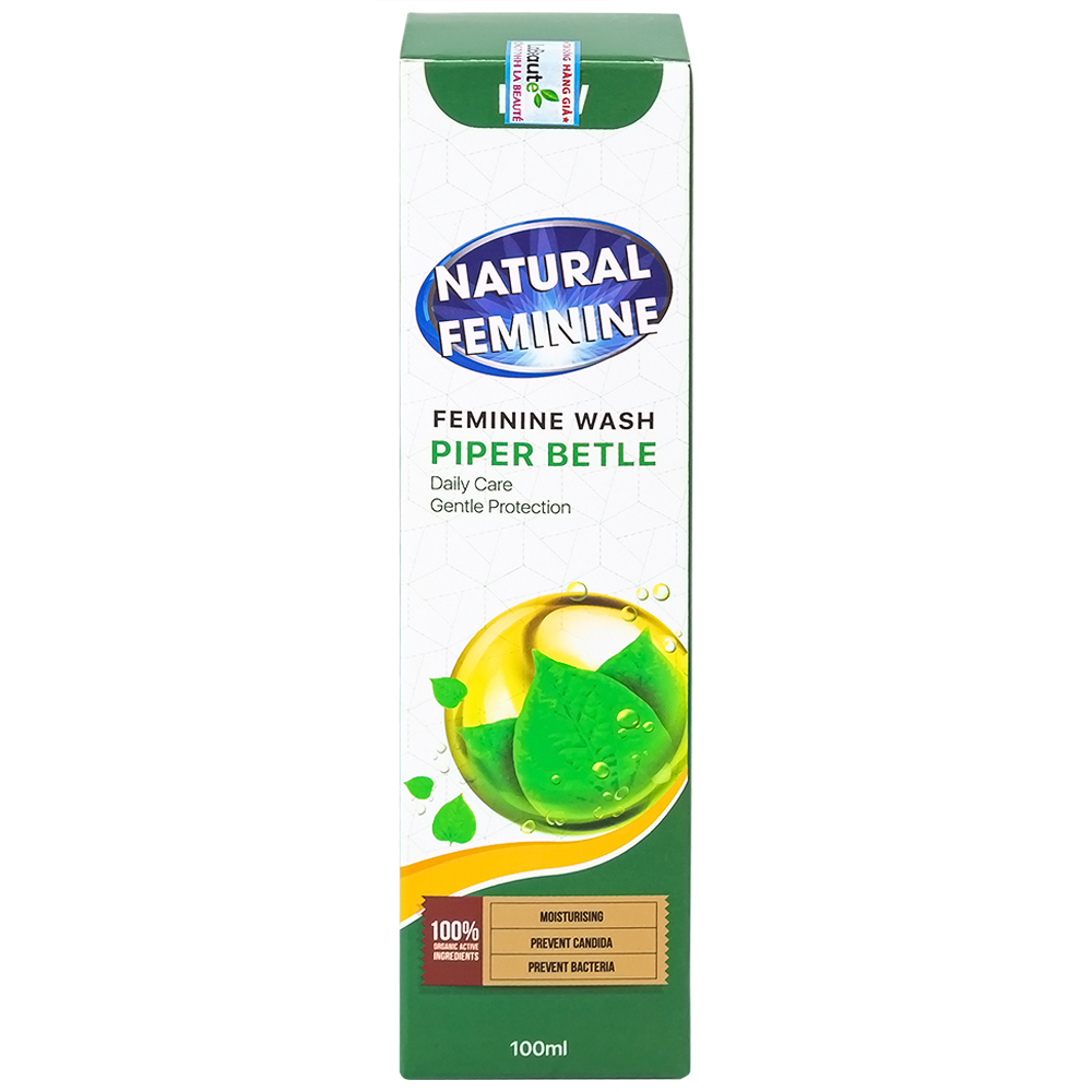 Hình ảnh Nước rửa phụ khoa Natural Feminine Trầu Không làm sạch vùng kín, dưỡng ẩm, khử mùi hôi (100ml)