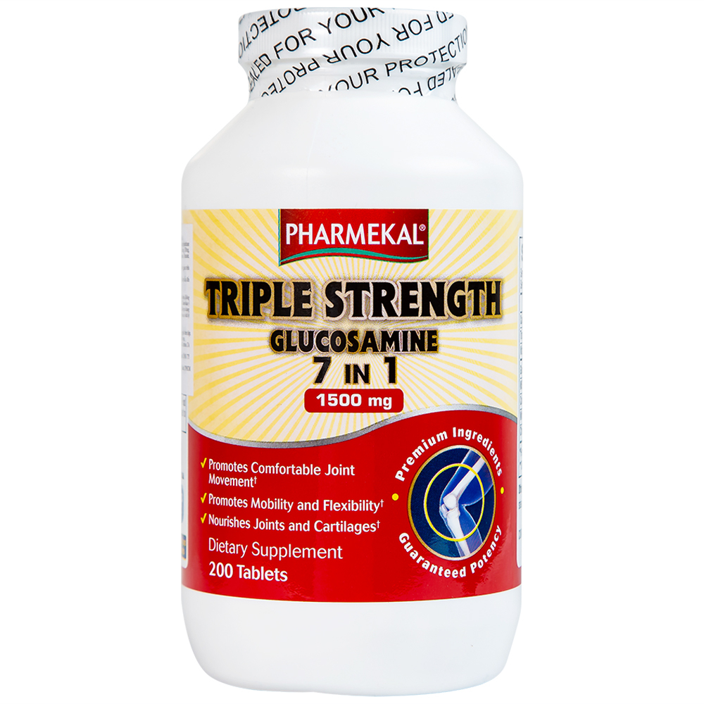 Hình ảnh Viên uống Triple Strength Glucosamine 7 in 1 1500mg Pharmekal bổ sung dịch nhờn cho khớp (200 viên)