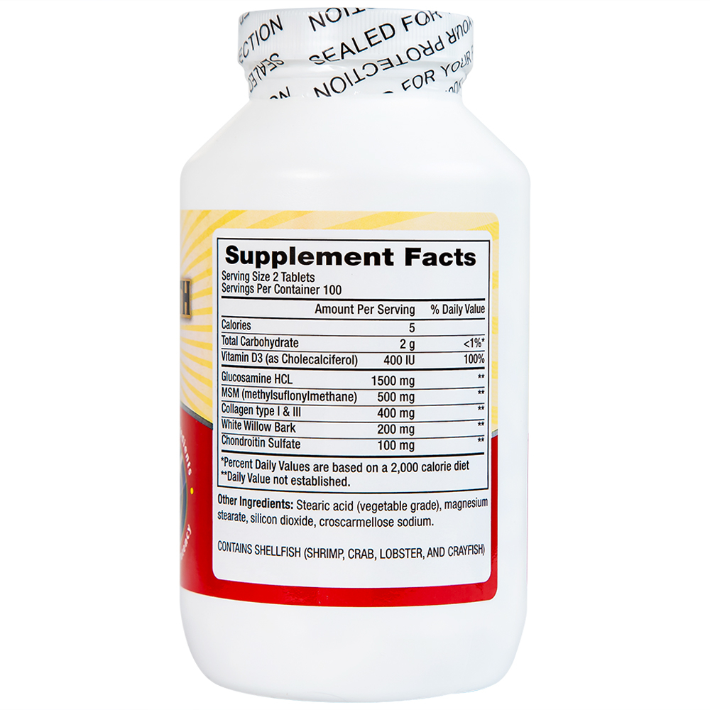Hình ảnh Viên uống Triple Strength Glucosamine 7 in 1 1500mg Pharmekal bổ sung dịch nhờn cho khớp (200 viên)