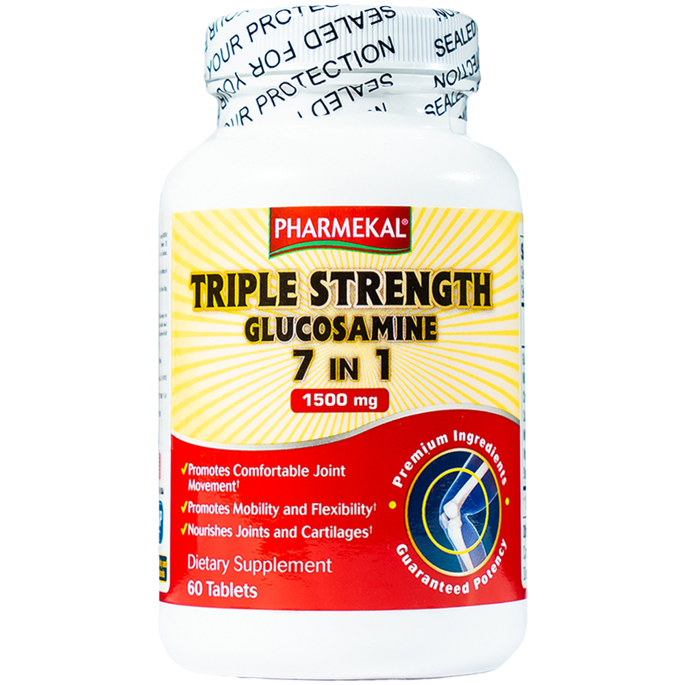Hình ảnh Viên uống Triple Strength Glucosamine 7 in 1 1500mg Pharmekal bổ sung dịch nhờn cho khớp (60 viên)