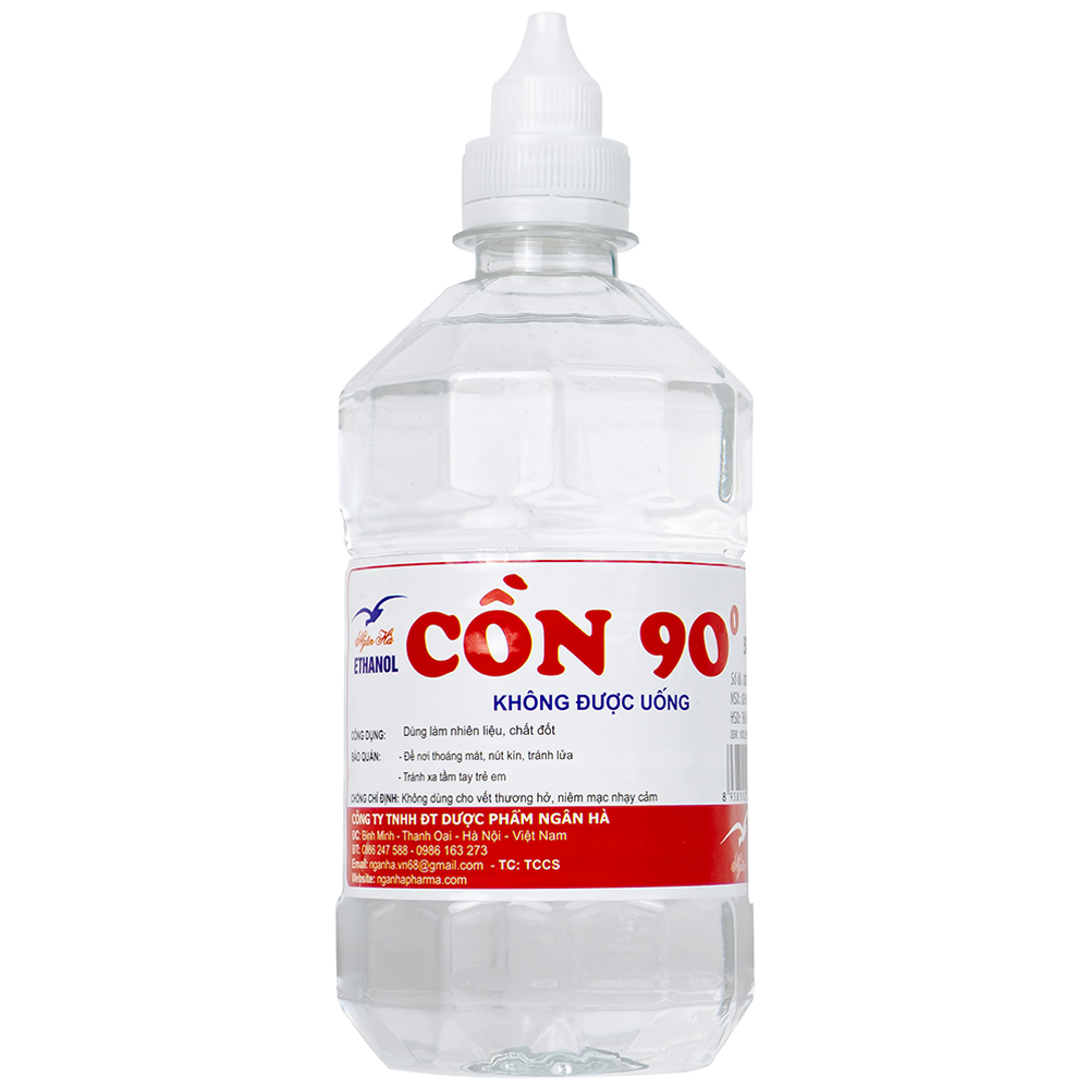 Hình ảnh Cồn Ngân Hà 90 độ hỗ trợ sát trùng dụng cụ y tế, làm dung môi, chất đốt (500ml)