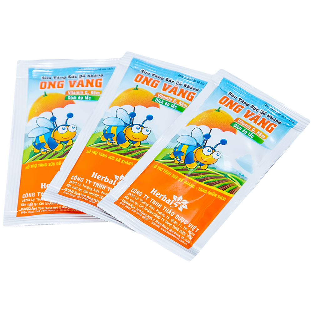 Hình ảnh Siro Ong Vàng tăng hỗ trợ tăng sức đề kháng, tăng miễn dịch (30 gói x 5ml)